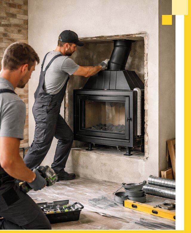 Установка каминных топок в Амурске: монтаж, подключение