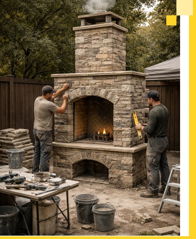 Проектирование и установка уличных каминов в Амурске