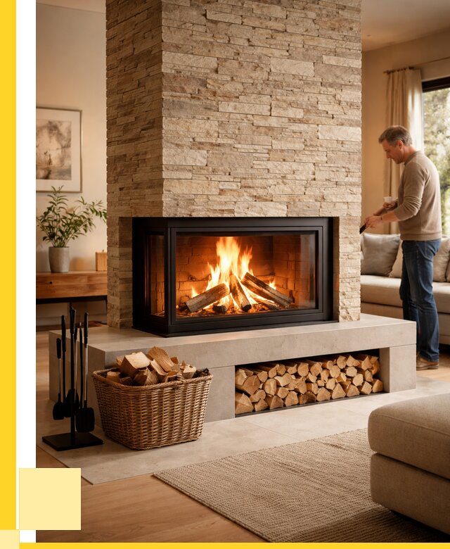 Дровяной камин под ключ в Амурске от 206640 р. | ЭриданМрс