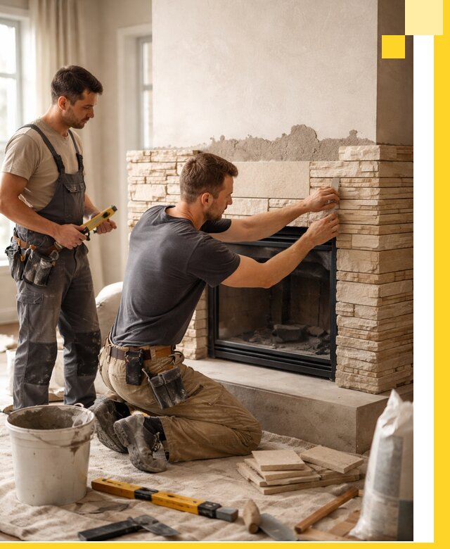 Установка и монтаж каминов для загородного дома в Амурске