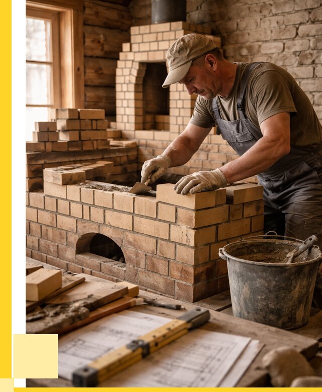 Кладка печей из кирпича в Амурске цены от 30996 р. - ЭриданМрс