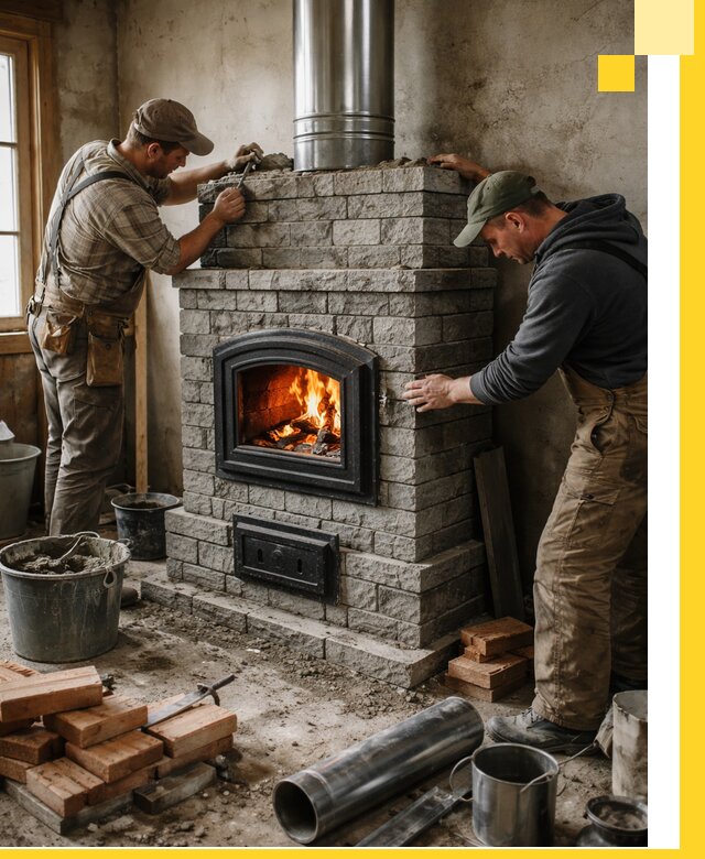 Производство, поставка и монтаж дровяных печей в Амурске