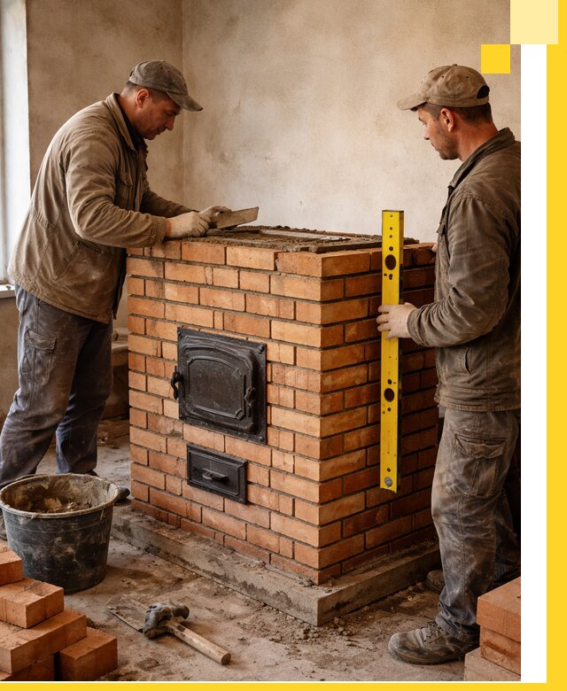 Отопительные печи под ключ в Амурске, установка и сборка