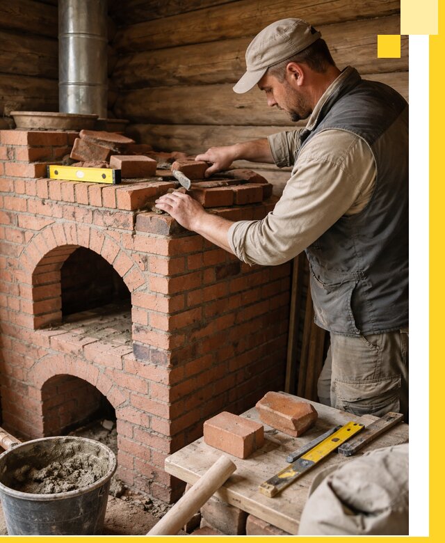 Изготовление и установка русских печей в Амурске под ключ