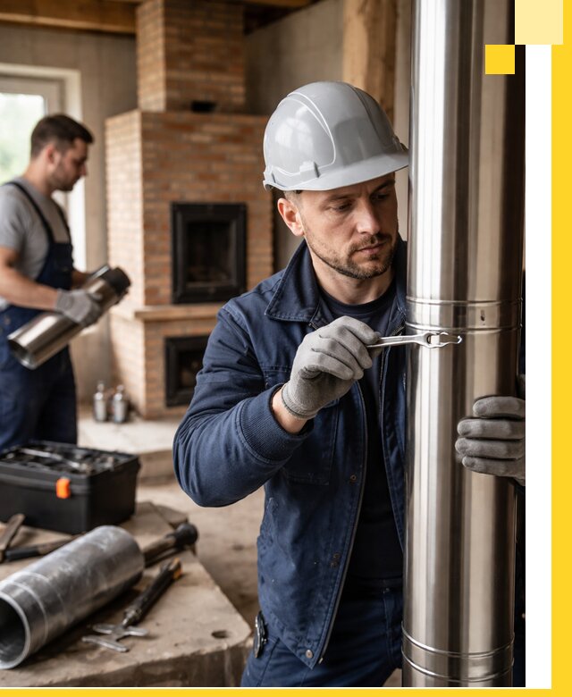 Профессиональный монтаж дымоходов для печей в Амурске