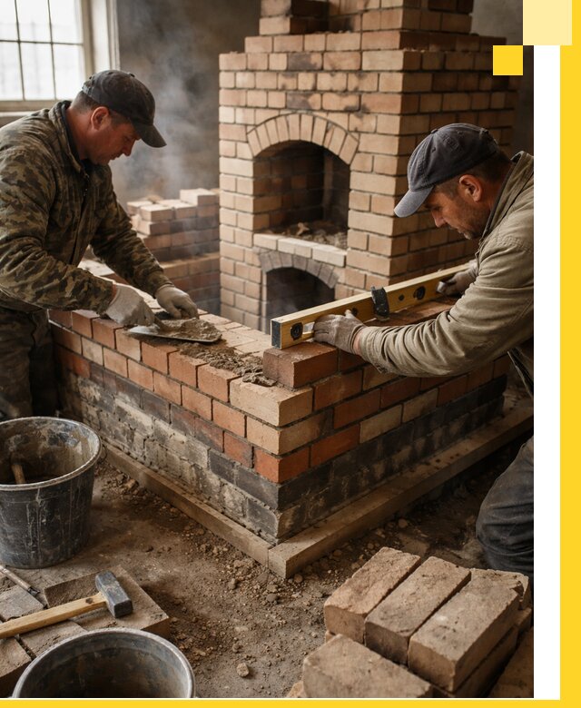 Изготовление и монтаж печей и каминов из кирпича в Амурске