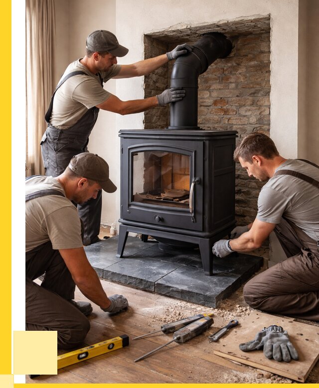 Монтаж печи камина в частном доме в Амурске от 25830 р. | ЭриданМрс