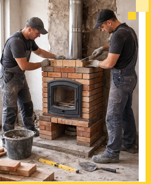 Монтаж печи камина под ключ в Амурске с гарантией и пусконаладкой