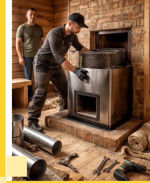 Монтаж банных печей под ключ в Амурске от 18598 р., ЭриданМрс