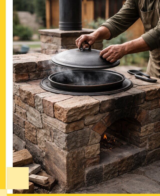 Печи для казана в Амурске по цене от 18598 р. | ЭриданМрс