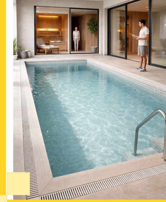 Отделка бассейна пленкой ПВХ в Амурске от 3616 р. - ЭриданМрс