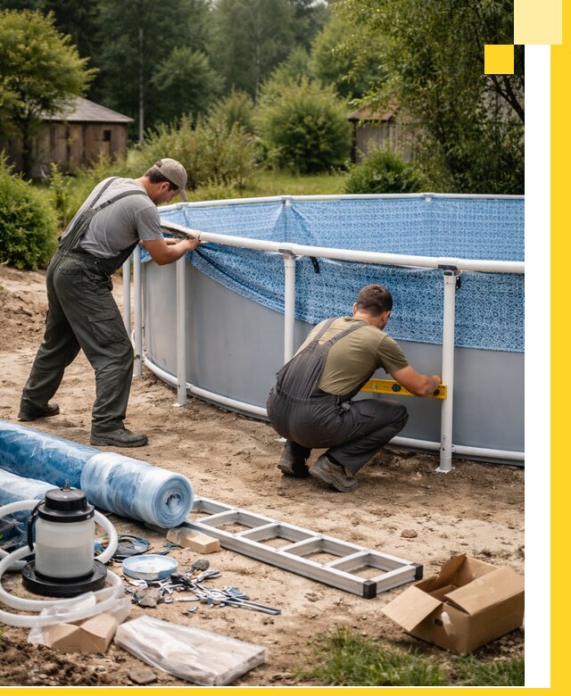 Установка и монтаж каркасных бассейнов в Амурске под ключ