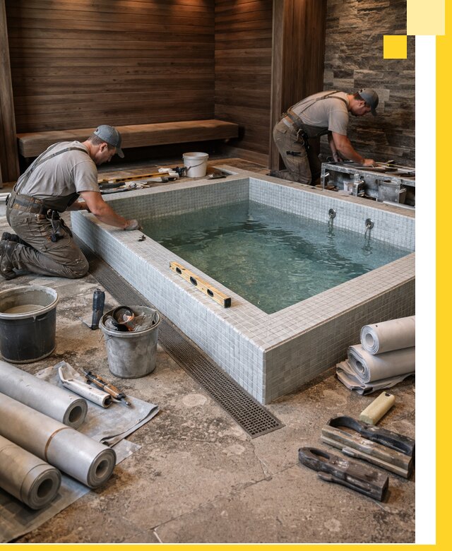 Установка и строительство бассейнов для сауны в Амурске