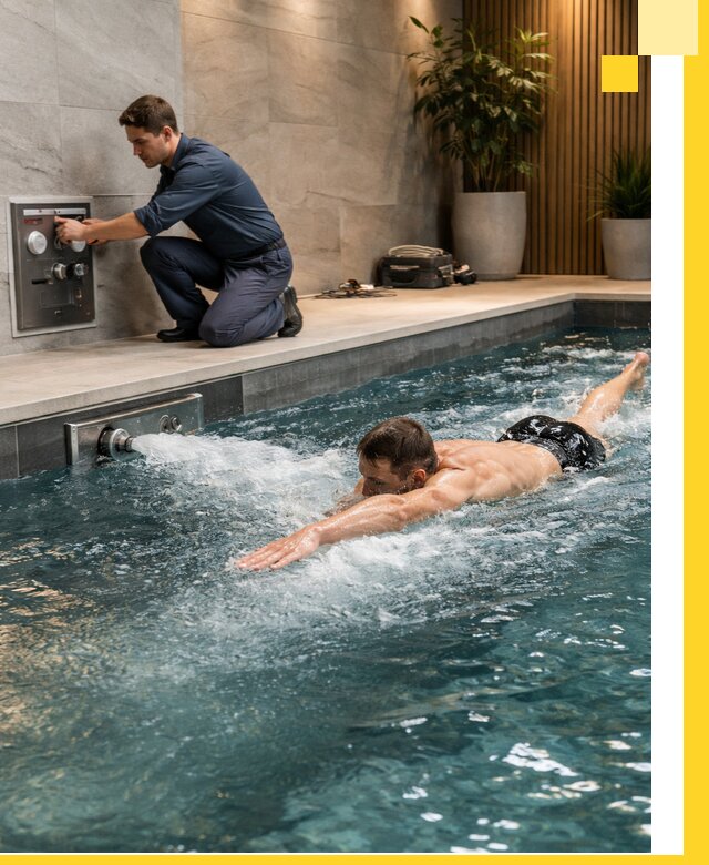 Проектирование и монтаж бассейнов с противотоком в Амурске