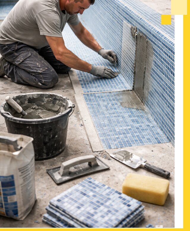 Укладка и ремонт мозаики для бассейнов под ключ в Амурске