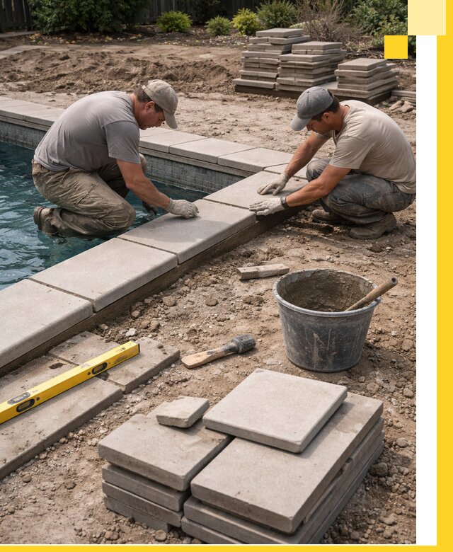 Установка и изготовление копингового камня для бассейнов в Амурске