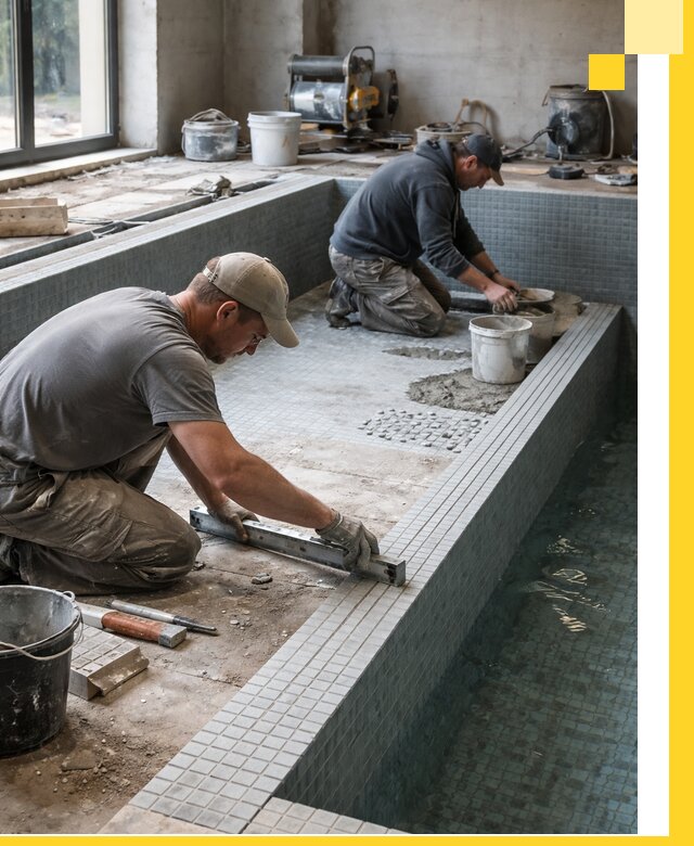 Строительство бассейна в частном доме в Амурске под ключ