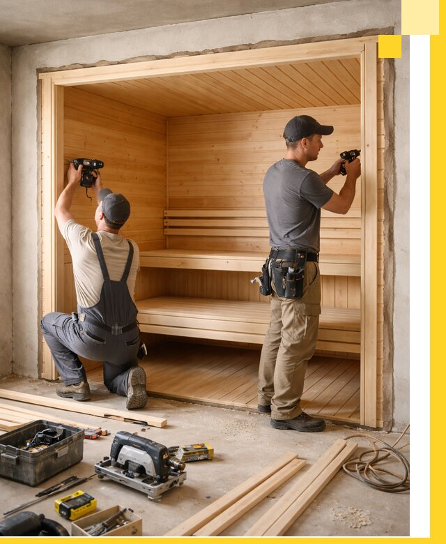 Монтаж саун под ключ в Амурске — проектирование и установка