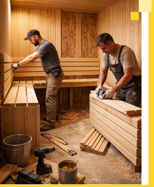 Профессиональный комплексный ремонт саун под ключ в Амурске
