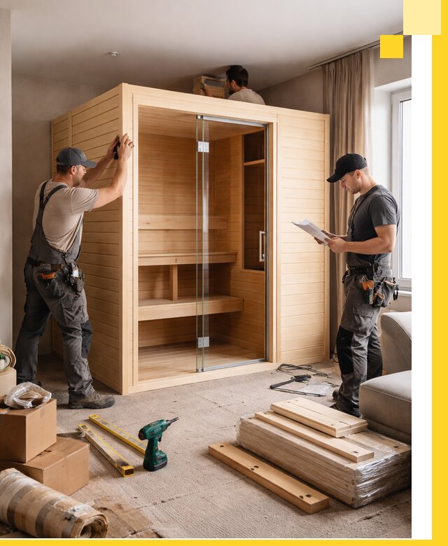 Установка и благоустройство саун в квартире в Амурске