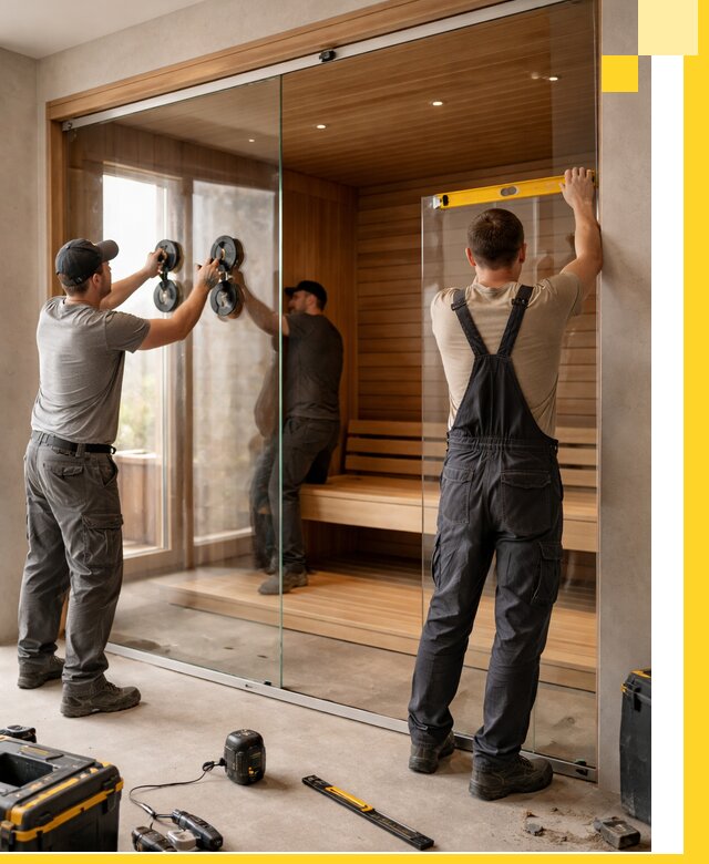 Производство и монтаж стеклянных саун под ключ в Амурске