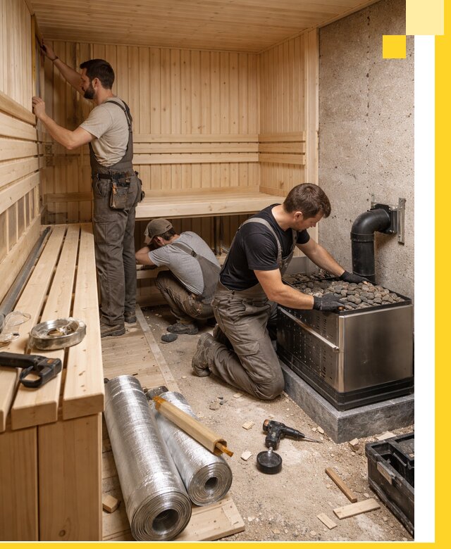 Индивидуальные сауны на заказ в Амурске под ключ, проект и монтаж