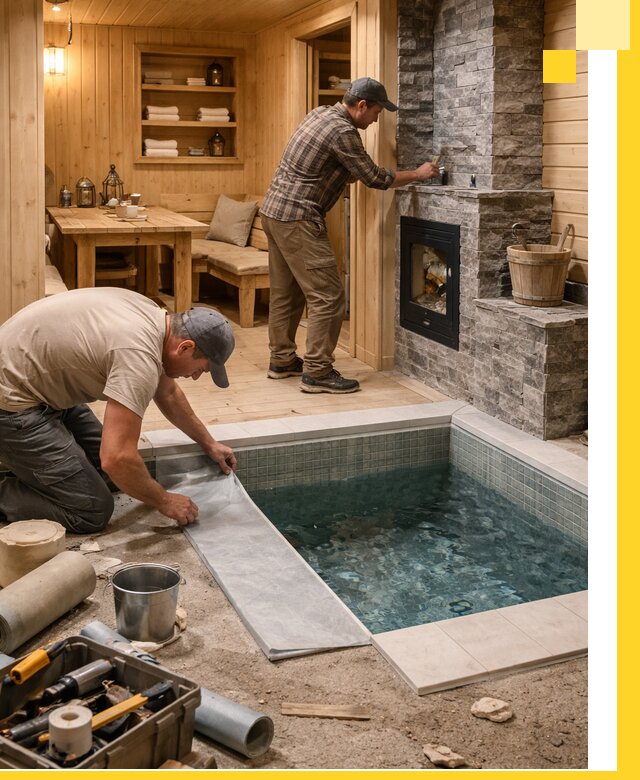 Строительство бань с комнатой отдыха под ключ в Амурске