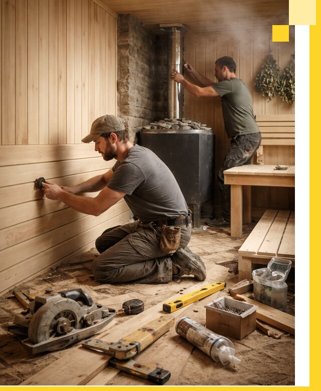 Полное строительство и оснащение парных под ключ в Амурске