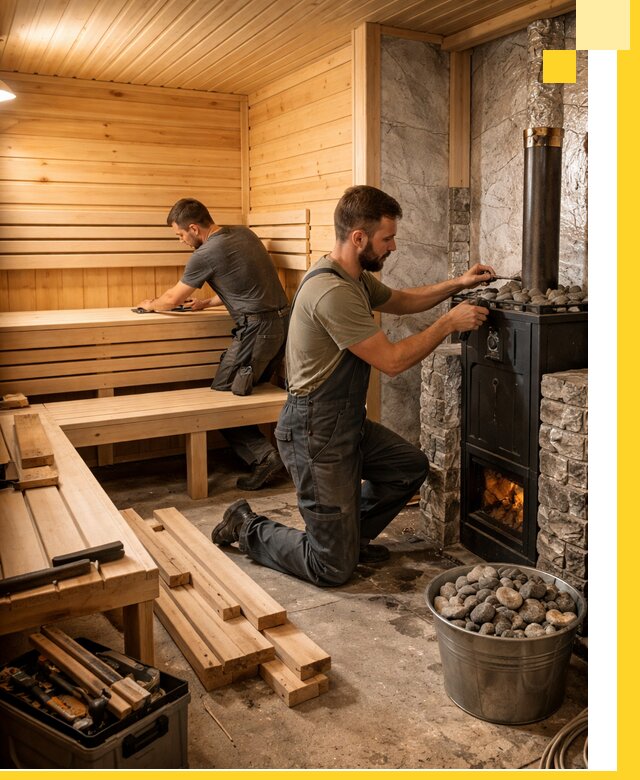 Дизайн и строительство интерьеров бань под ключ в Амурске