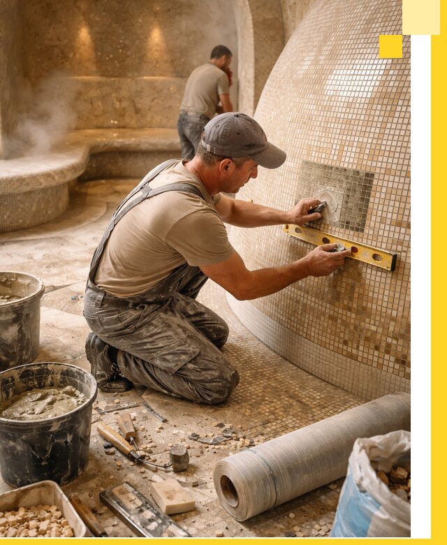 Хамам под ключ в Амурске: проектирование, строительство, отделка