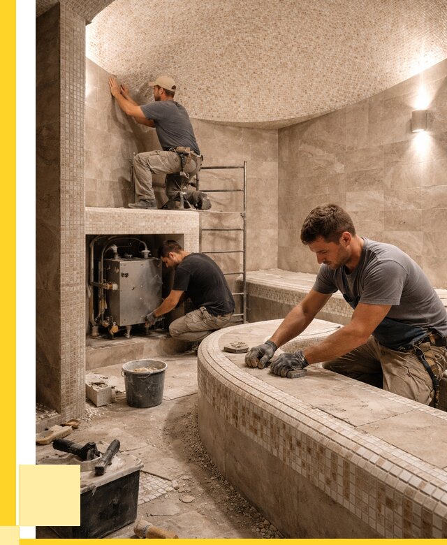 Монтаж хамамов под ключ в Амурске от 258300 р. ЭриданМрс