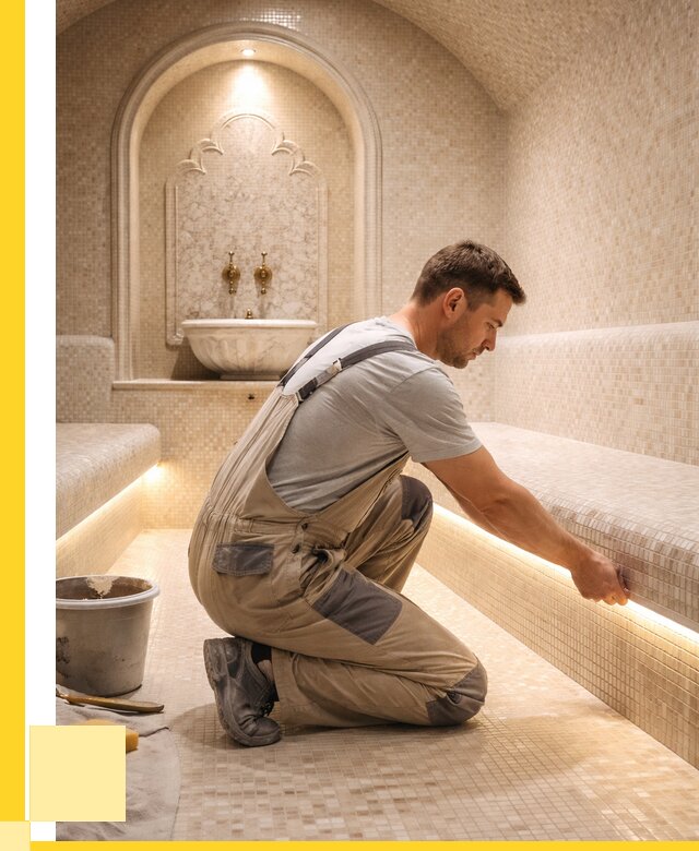 Отделка хамамов под ключ в Амурске от 5683 р. | ЭриданМрс